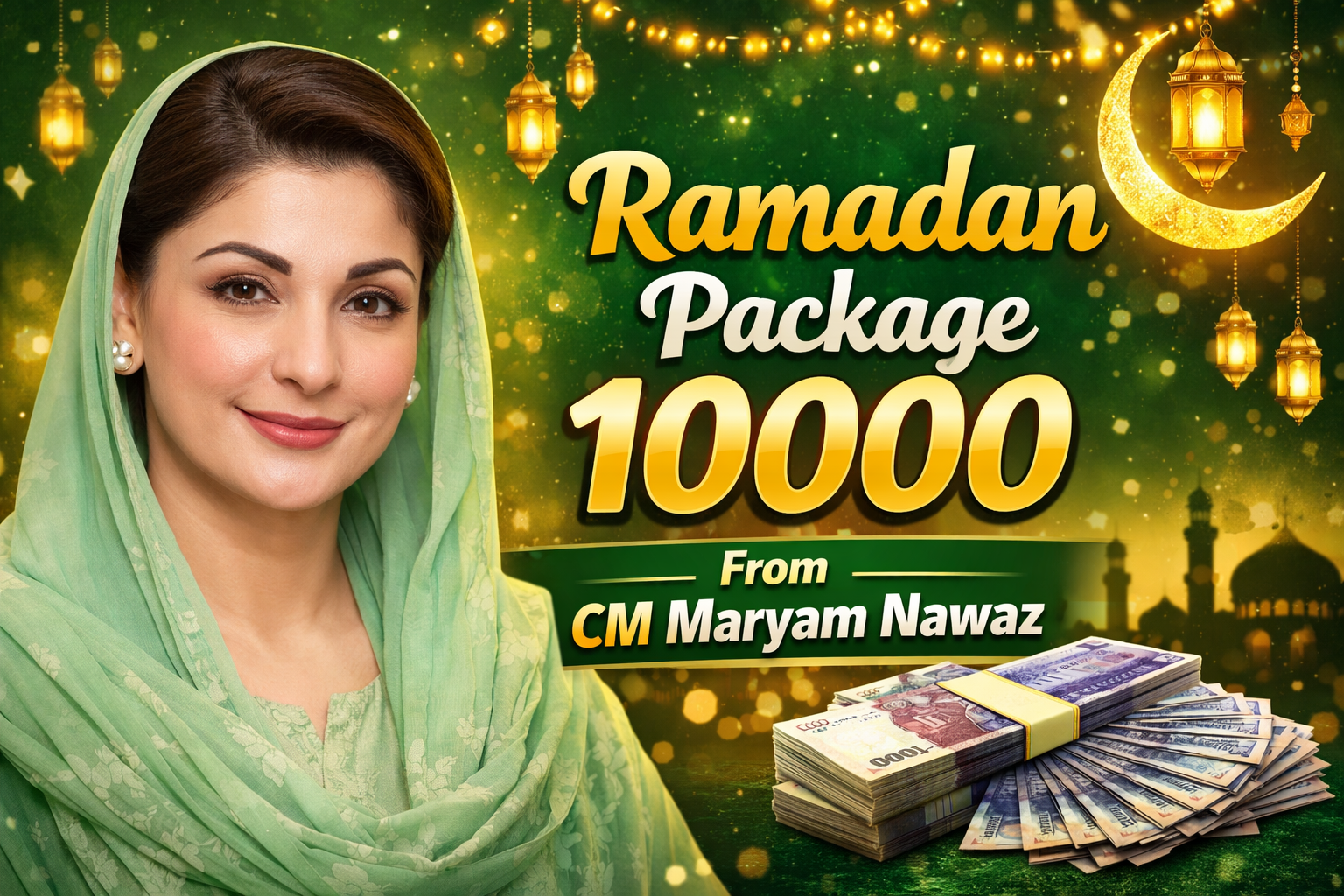 Punjab Ramadan Package 10000 from CM Maryam Nawaz
